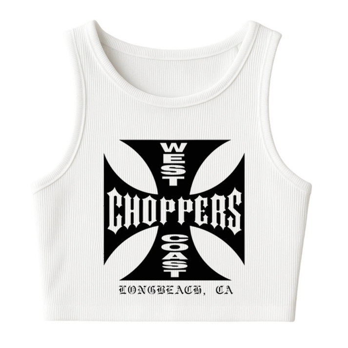 West Coast Choppers Baskılı Kadın Crop